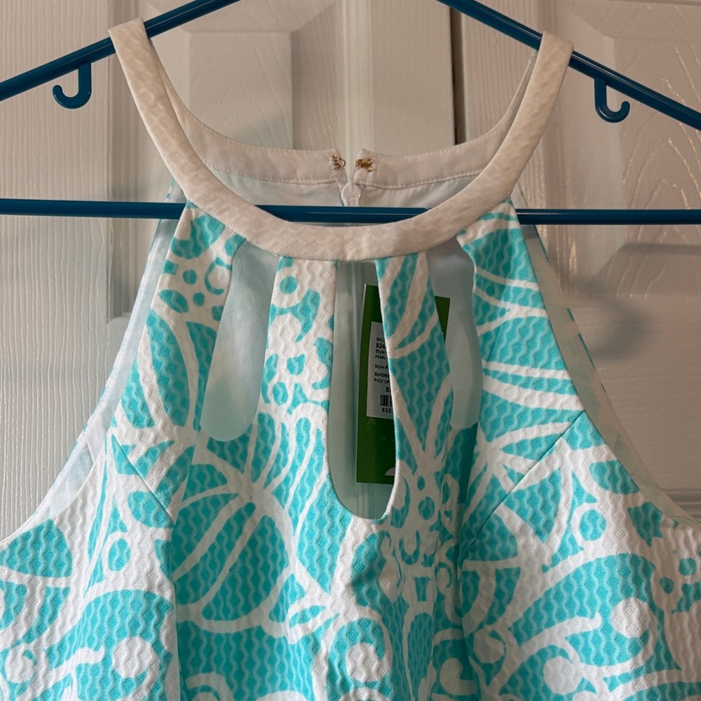 Lilly Pulitzer Shorely Blue and White Dress - Picture 3 of 7